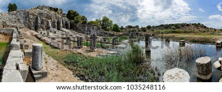 Oiniades antiquities in Greece.  Royalty-Free Stock Photo #1035248116