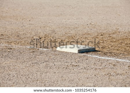Base on a baseball field 