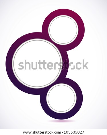 abstract circles background text frame vector illustration