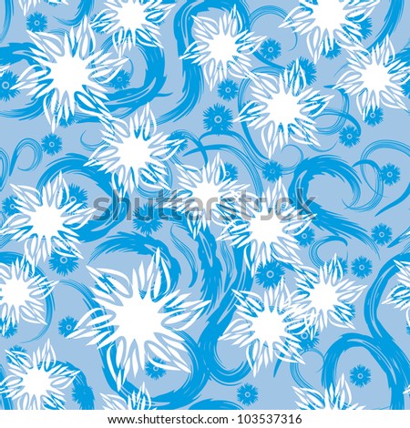 abstract seamless pattern with flowers. Vector background