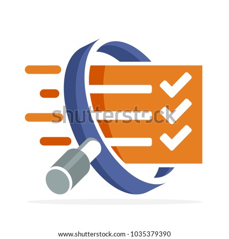 logo icons with the concept of correcting, evaluating, surveying Royalty-Free Stock Photo #1035379390