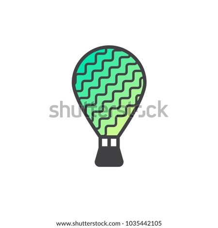 balloon air logo design with colorful style on white background, balloon air design, balloon air vector