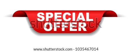 red banner special offer Royalty-Free Stock Photo #1035467014