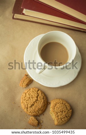 picture of coffee with cookies