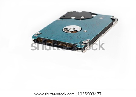 Hard disk drive isolated on white background