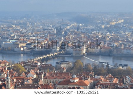 Prague, capital of the Czech Republic, view from above