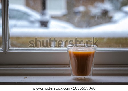 Have a cup of tea while its snow outside.