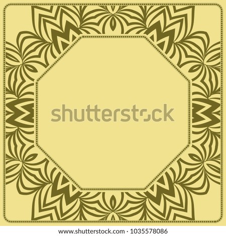 lace floral border ornament. vector pattern. decorative frame