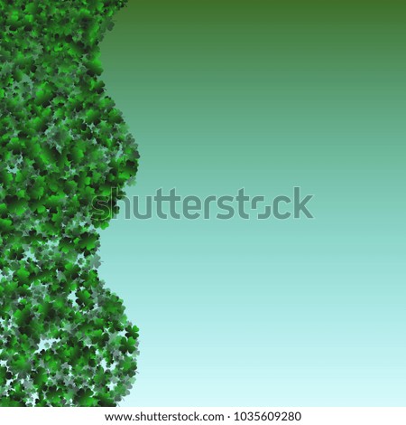 Clover green is a confetti which consist of many isolated elements. Stylish and beautiful clover green. Can be used as poster, border, background, wallpaper, card and etc