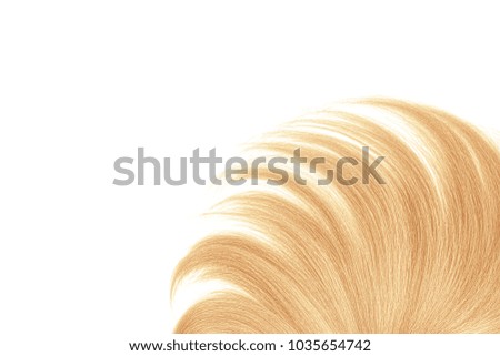 Blond hair background. Copy space