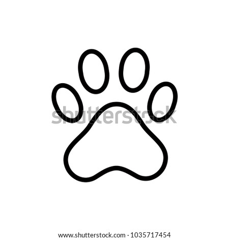 foot print - paw - dog foot print icon vector