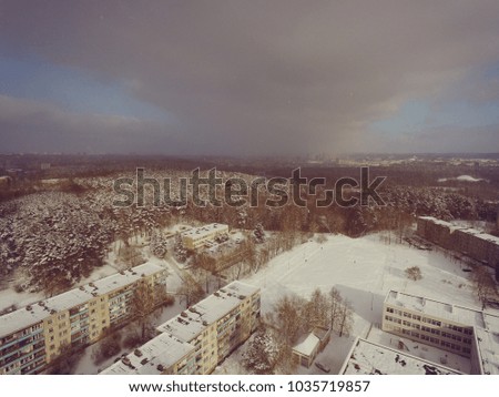 Lazdynai in Vilnius, Lithuania - Vilnius districts aerial drone photo