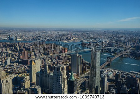 New York city view, Brooklyn Brdige
