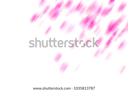 Blurred petal of flowers on white background