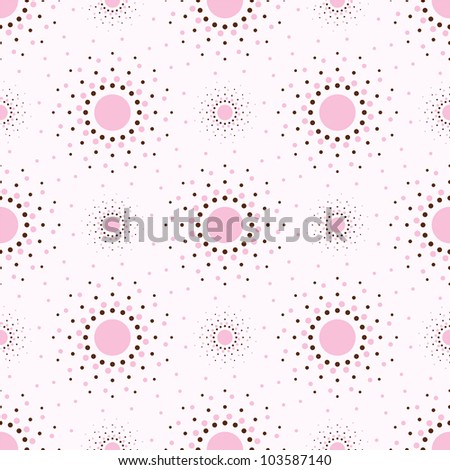 Abstract geometry pink background with circles.