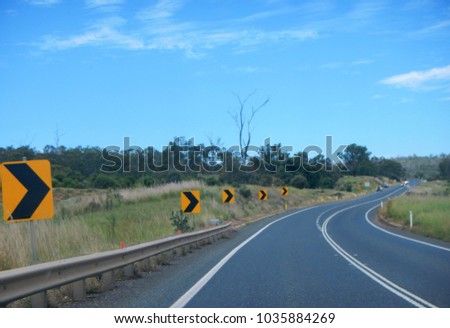 On the highway Queensland inland