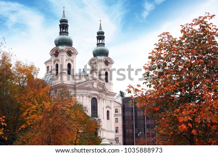 Karlovy Vary, Church of Mary Magdalene in Czech Republic. Royalty-Free Stock Photo #1035888973