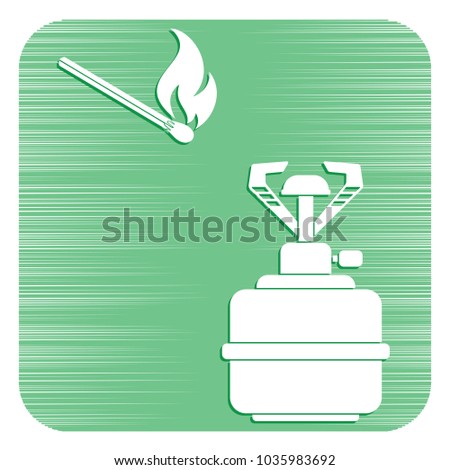 Camping stove icon vector. Vector illustration.

