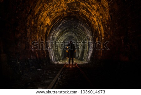 Old abandoned railway tunnel - Szklary Podkarpackie Poland  Royalty-Free Stock Photo #1036014673