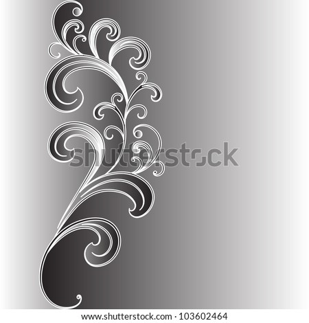  Abstract ornament from leaves and branches. Vector. eps 8