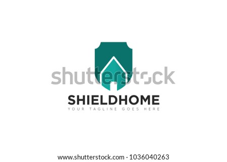 shield home logo and shield icon Vector design Template. Vector Illustrator Eps.10