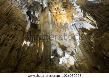 Picture of illuminated Grotte des Demoiselles in  France, nature