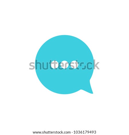Chat icon, dialog symbol. Flat design. Message sign. Chat bubble Vector illustration.