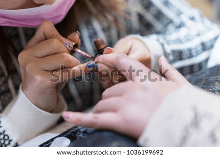 beautiful girl paint nails