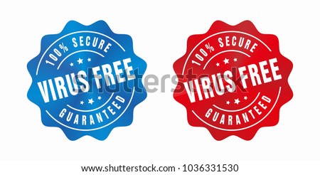 Vector 100% Secure Virus Free Badge