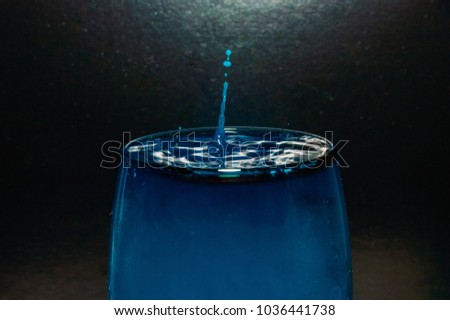 a splash of water in a glass