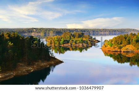 Stockholm Archipelago on the Baltic Sea in the morning
 Royalty-Free Stock Photo #1036479907
