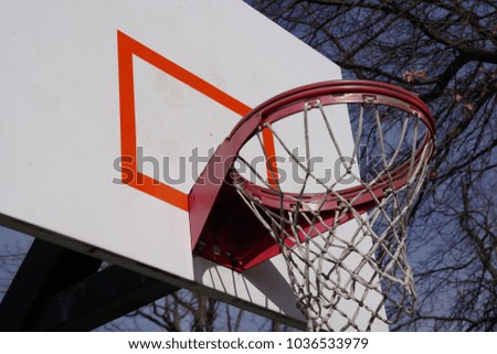 Outdoor basketball backboard