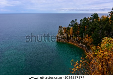 Miners Castle cliff in Pictured Rocks National Lakeshore, Munising, MI, USA