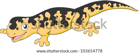 Happy Spotted Salamander Illustration