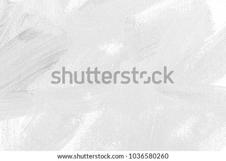gray and white of oil painting with clear brush strokes on canvas texture background for your pattern  design or decoration