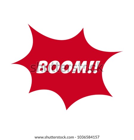 boom illustration. vector icon logo.
