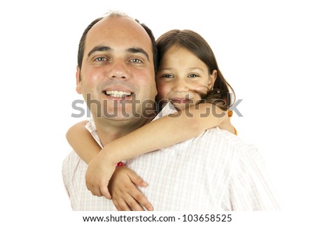 father and daughter showing their love to each other