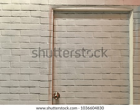 White brick door and wall texture