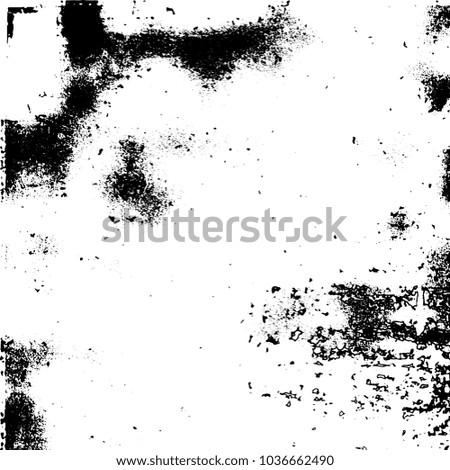Grunge texture black and white. Abstract monochrome background of cracks, chips, lines, spots. Urban style vector pattern