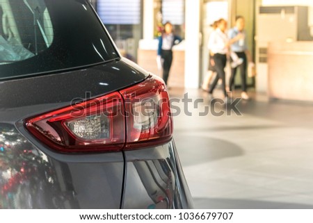 cars in the showroom on service customer blurry background.This car all new mazda brand parked in showroom of thailand for customers.Illustrative editorial image. Royalty-Free Stock Photo #1036679707