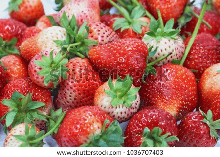 Yummy Red strawberry Royalty-Free Stock Photo #1036707403