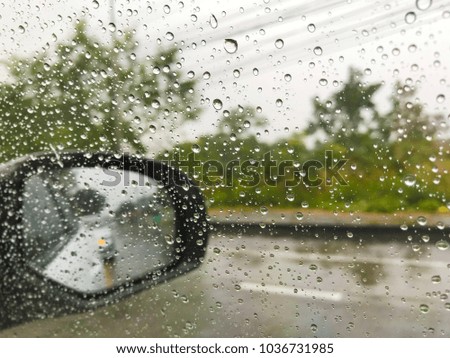 water drop at window Royalty-Free Stock Photo #1036731985