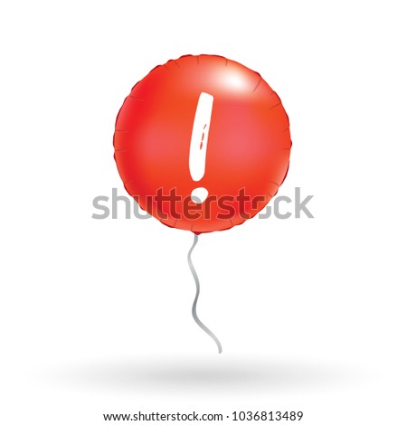 Exclamation point red balloon