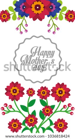 delicate invitation with flowers for best