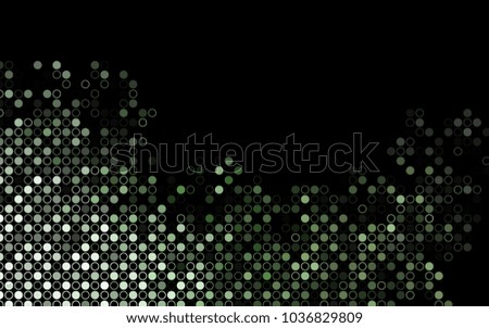 Dark Green vector  background with bubbles. Beautiful colored illustration with blurred circles in nature style. The pattern can be used for aqua ad, booklets.