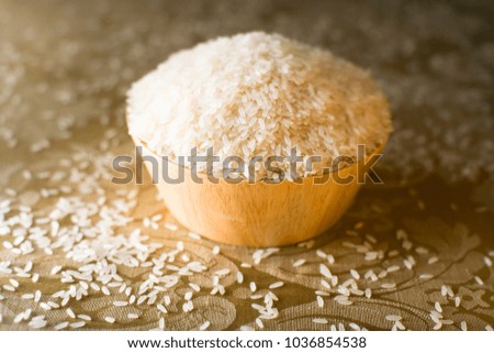 wooden bowl of rice