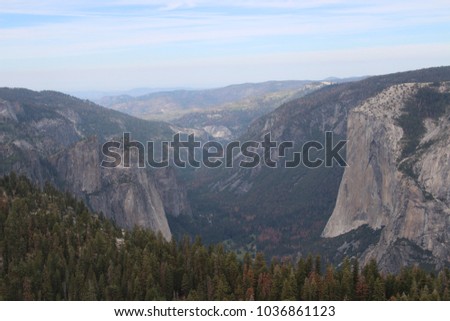 Glacier Point, a viewpoint above Yosemite Valley, California, United States. It is located on the south wall of Yosemite Valley at an elevation of 7,214 feet, 3,200 feet above Half Dome Village.