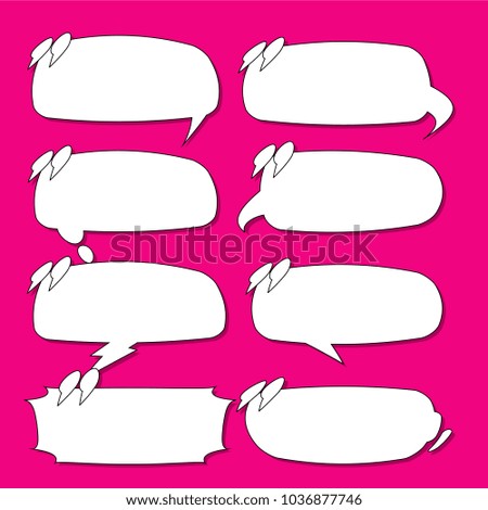 collection of bubble speech quote box marks illustration template vector