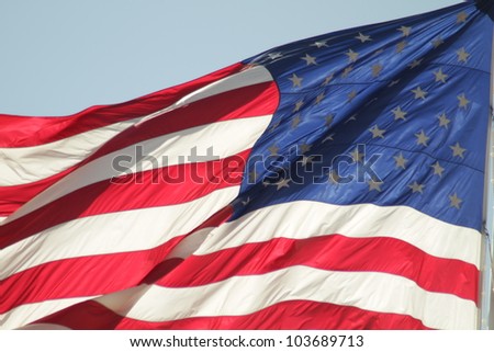 us flag / United States of American flag waving.