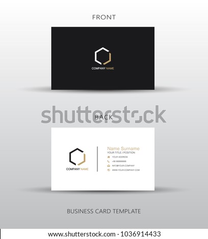 Business card template, vector illustration design Royalty-Free Stock Photo #1036914433